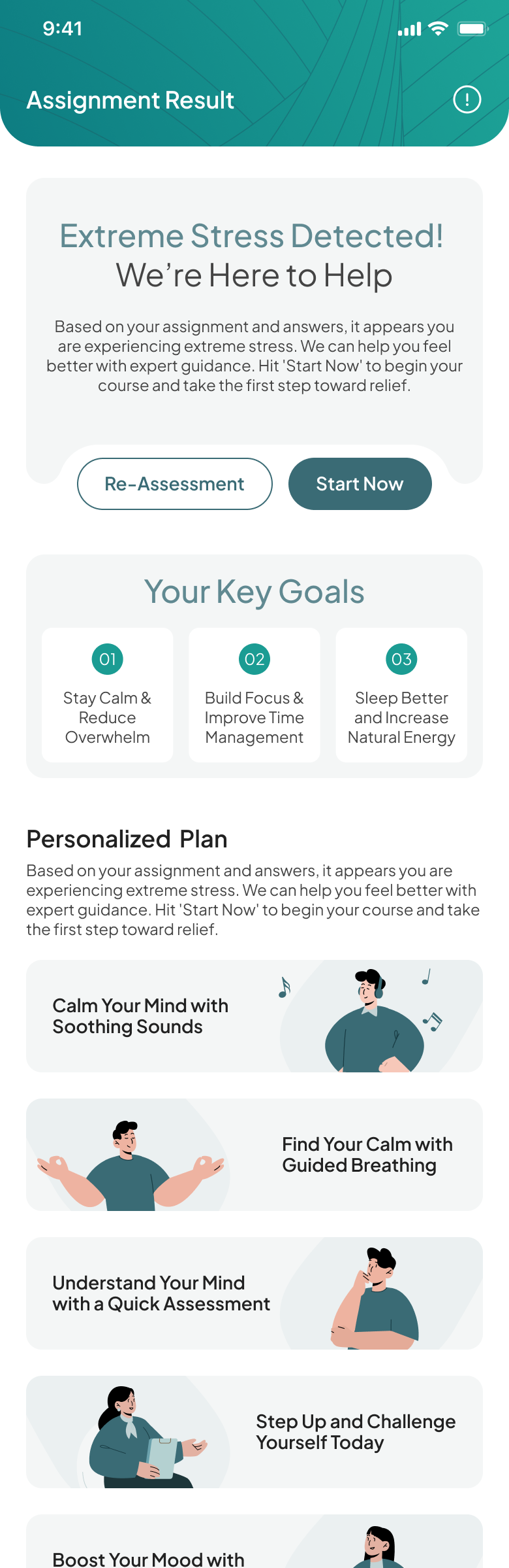 Soothfy mood tracker and daily activities screen used to track ADHD brain fog, energy and sleep